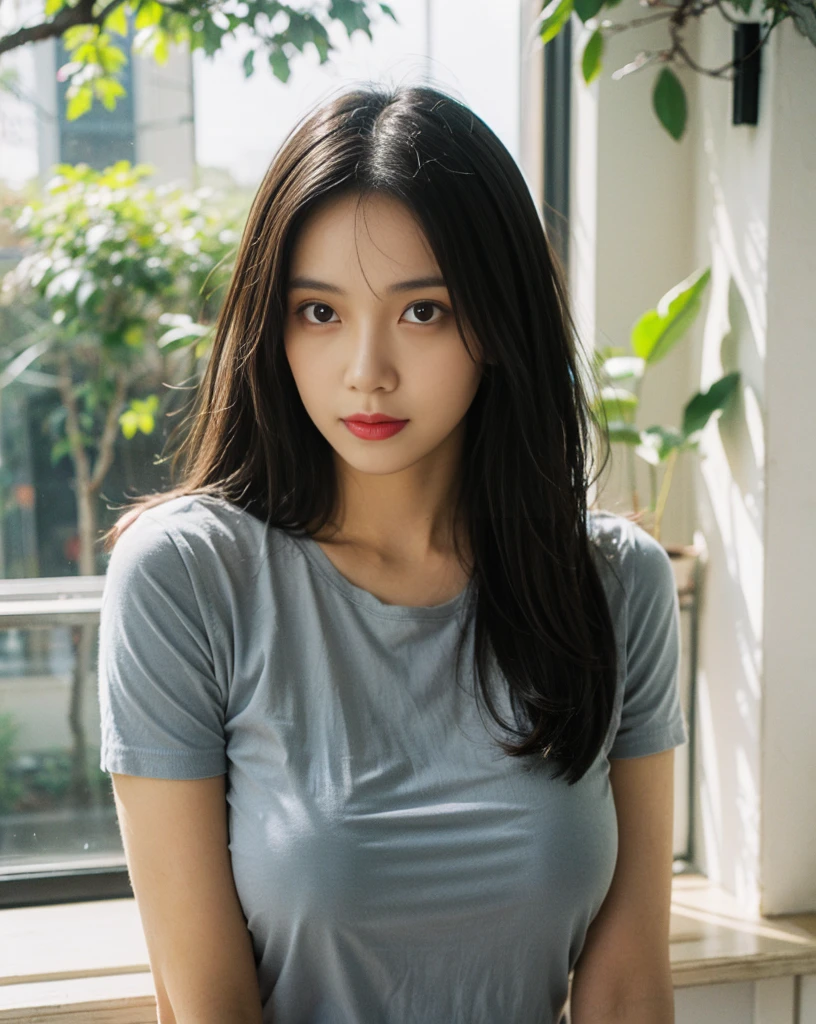 ((masterpiece)), (((best quality))), ((ultra-detailed)), (Amazing:1.1) (best quality,masterpiece:1.2),detailed, (fumika baba), beauty japanese girls, perfect body, busty breast, beauty long black hair, perfect saturation, perfect eyes, perfect face, perfect lighting, vibrant colors, elegant pose, innocent expression, delicate features, stunning beauty, realistic skin texture, glossy lips, look lonely