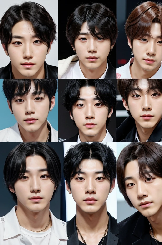 Real faces of korean band bts boy band members. Actual faces