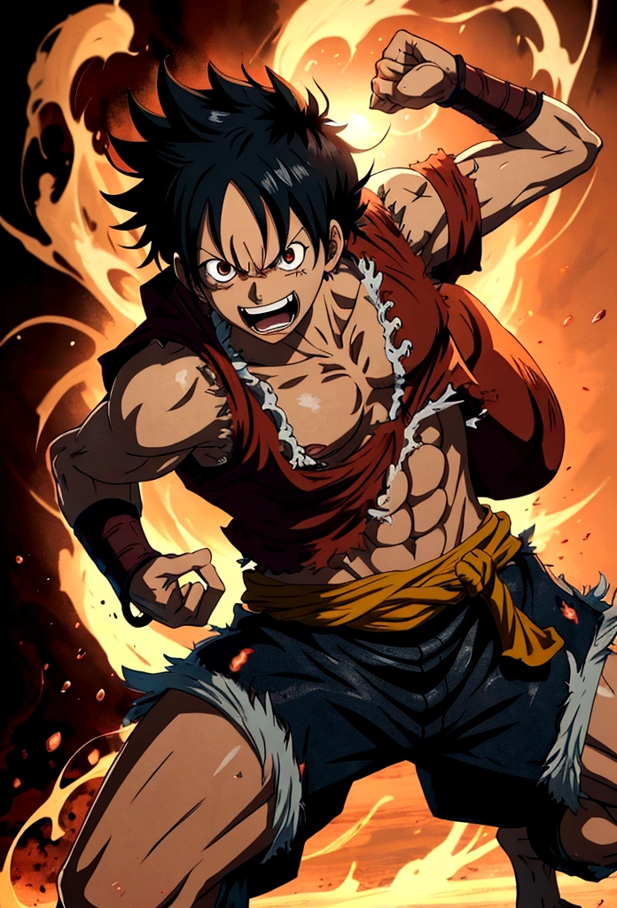 Luffy gear 5 art 4k wallpaper