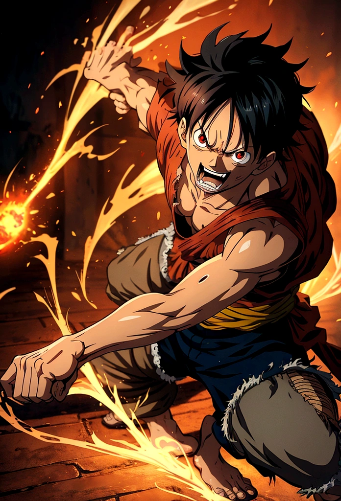 Luffy gear 5 art 4k wallpaper
