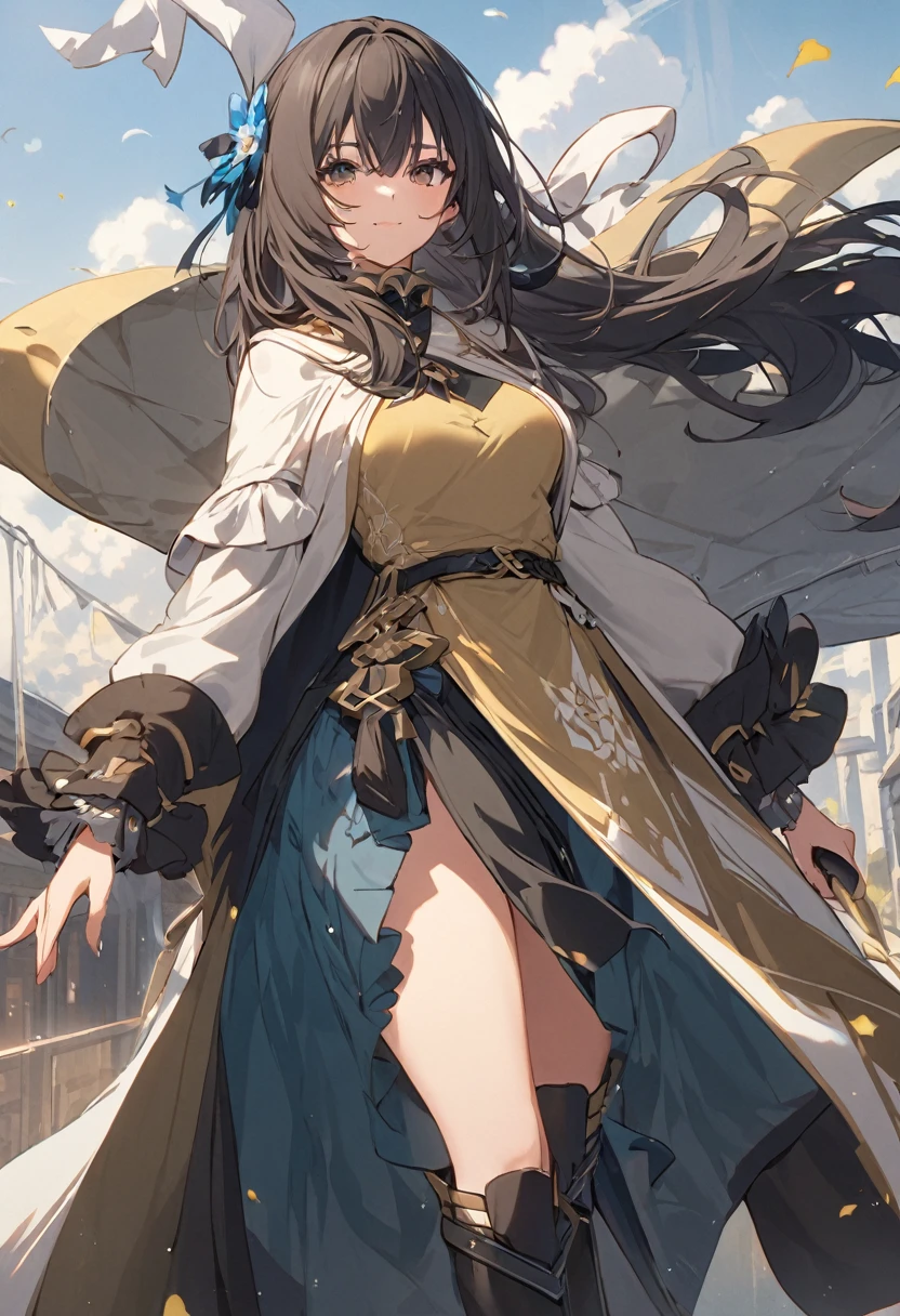 There's a beautiful woman standing on the railroad tracks, Labeled, Landscape painting, Anime Background Art, Loepfert, Detailed Landscape – Width 672, Landscape paintingの詳細, Loepfert style, beautiful Anime scenery, Created by Anime Painter Studio, Background artwork, Anime countryside landscape, Beautiful Art UHD 4K, Anime Art Wallpapers 8K, Anime scenery