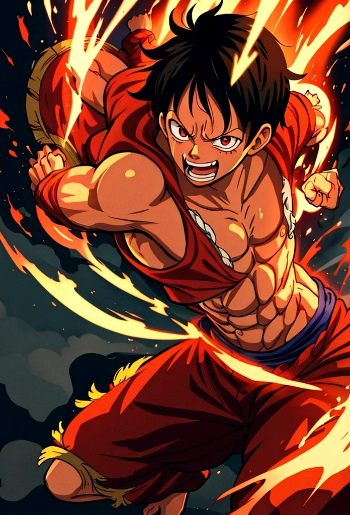 Luffy gear 5 art 4k wallpaper
