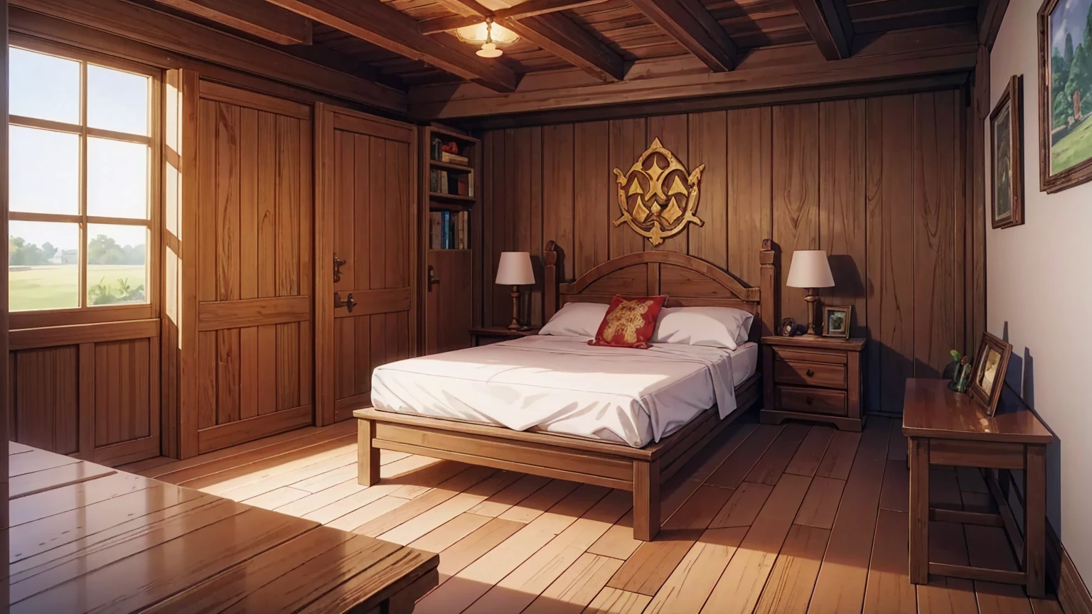 Medieval wooden house indoor background,,masterpiece,game CG,アニメ,Unmanned, No human,background,,,Wooden, indoor, house, poor,