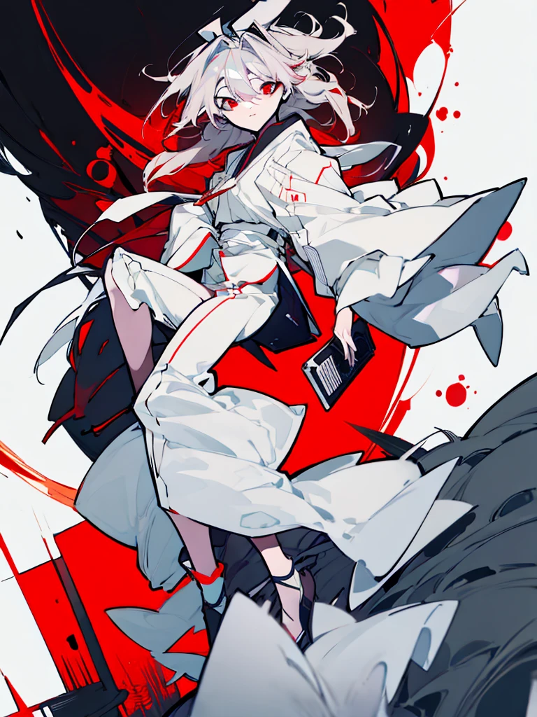leaning back with hands out in the air,girl、high school girl、(masterpiece, highest quality, official art:1.2), (flat color:1.5),(colorful),looking at the viewer,1 girl,alone, white background, ,(2D:1.5) ,NSFW