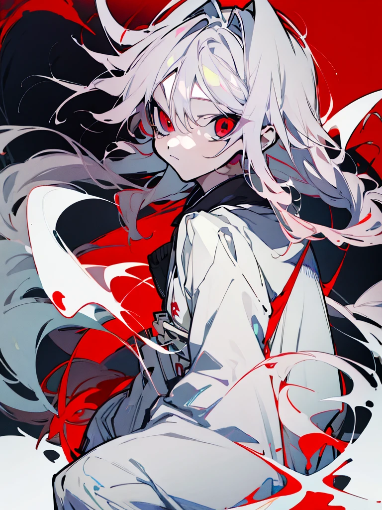 Highest quality I have long hair Gray Hair Flandre Scarlet Red eyes I don't have anything Odd Eye One person