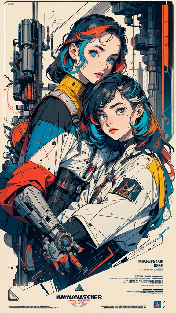 (((masterpiece, highest quality))),(((solo:1.2))),(((1girl:1.2))),32k wallpaper, very detailed, poster, vintage science fiction,(((((geometric cinematic movie poster))))), (bauhaus), shape,(((abstract))),(mid century modern),movie poster,(((((portfolio))))),(((((Close-up))))),(((((bust up))))),((((more various angle)))),(((highlight))),Vast landscape,((((heterochromia)))),(((complete. detailed face))),(((Extremely talented))),(((most complecated machine))),((Overall colorfully))(((text))),(((typography))),(((sentence))),(((Label))),(detailed movie poster),(((((most complicated machine))))),(((genius mechanic))),