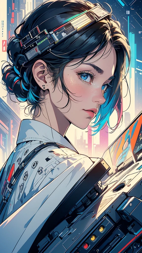 (((masterpiece, highest quality))),(((solo:1.2))),(((1girl:1.2))),32k wallpaper, very detailed, poster, vintage science fiction,(((((geometric cinematic movie poster))))), (bauhaus), shape,(((abstract))),(mid century modern),movie poster,(((((portfolio))))),(((((Close-up))))),(((((bust up))))),((((more various angle)))),(((highlight))),Vast landscape,((((heterochromia)))),(((complete. detailed face))),(((Extremely talented))),(((most complecated machine))),((Overall colorfully))(((text))),(((typography))),(((sentence))),(((Label))),(detailed movie poster),(((((most complicated machine))))),(((genius mechanic))),