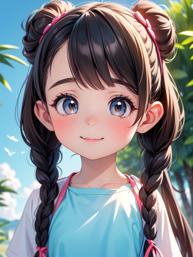Highest quality、High resolution、Detailed Background、(Beautiful face in every detail:1.4)、Anatomically correct、(Detailed facial expressions)、(Fine grain:1.2)、Teenage Beauty、Cute hair colour、Braided Ponytail、Braided bob cut、Braided twin tails、Junior Olympic athletes, Transparent and clear pearl white swimsuit, tight high leg swimsuit, Medium chest、Perfect body line、Thick thighs、((Shooting from below, looking up)), Portrait, View your viewers, Poolside, Wet Skin, School swimming pool、 Big smile、Fun atmosphere、Cute gestures、Accentuate your breasts