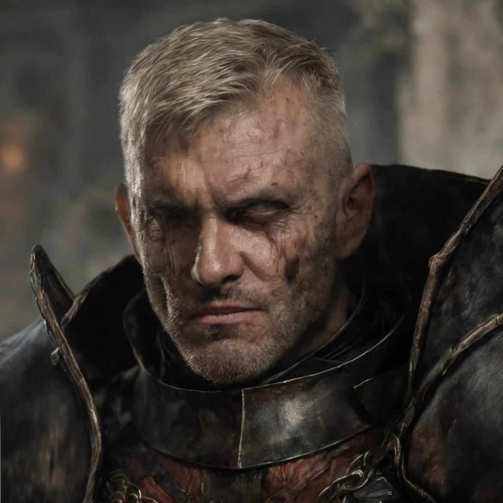 (masterpiece)+, (extremely (realistic)+,a portrait of an ugly male inquisitor, Skin imperfections contempt stare. Looking in camera. volumetrics dtx, Photorealistic, ultra detailed, Artstation trending, very very detailed, realistic shaded lighting, dynamic shadows, detailed Hell cathedral background, upper body, professional photograph of a detailed skin, sharp focus, dramatic, award winning, cinematic lighting, octane render, unreal engine, volumetrics dtx, Photorealistic, ultra detailed, Artstation trending, very very detailed, hyperrealistic, fine details, realistic shaded lighting, dynamic shadows, Hell cathedral background, add_detail:1, skin pores and wrinkles, details.,More Reasonable Details