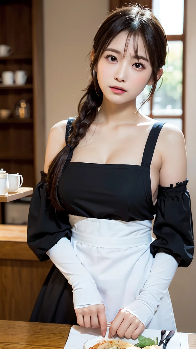 One Girl, apron, Black dress, blush, Braiding, dress, Eyebrows visible through hair, Big Breasts, valley, My chest is exposed, Beautiful nipples, Frills, gloves, Hair between the eyes, jewelry, Juliet Sleeve, Long sleeve, Maid, Maid apron, maid's headdress, Puffy sleeves, short hair, White apron, Changing clothes, window, Huge 、Nogizaka Idol、Korean Idol、Burning idol pose、actress、Age 25、expensive、(((Best Quality,Top quality, 8K, Mastepiece: 1.3, Raw photo、Expressing shadows clearly、Fine details))),((Realism, It's photorealistic: 1.37)、(((Perfect promotion))), (((Make the eyes look natural and clear)))(((both hands、Both arms、両足をExpress firmly)))(((Natural color lip, Random sexy poses)))(((woman1name)))日本人woman,Korean Beauty、リアルな本物woman , リアルな本物woman , Perfect dynamic composition、20~30Year old girl、Make the nipples firm
(((Naked)))、(((Completely naked)))、(((No clothes)))(((Representing pubic hair)))((The genitals are visible)))
(((Twin tail hair、Bob Hair、Long Hair、Choose from either ponytail or ponytail at random)))
(((Facial expressions are created randomly)))(((The eyes are looking at me)))(((Make it less conspicuous)))(((Make the eyes the same size)))
(((Pose changes are made randomly)))
(((Emphasize large breasts、Emphasizes a big butt)))
(((陰部はExpress firmly)))(((陰毛もExpress firmly)))
((Pubic hair is thin、Express firmly)))
Cafe、restaurant, Official Art,Highly detailed CG Unity 8K wallpaper, (masterpiece:1.0),(highest quality:1.0), photo shoot, 8K, Browsing Caution, High resolution, Kodak Portrait 400, Film Grain, Lens flare brilliance,Show Viewer