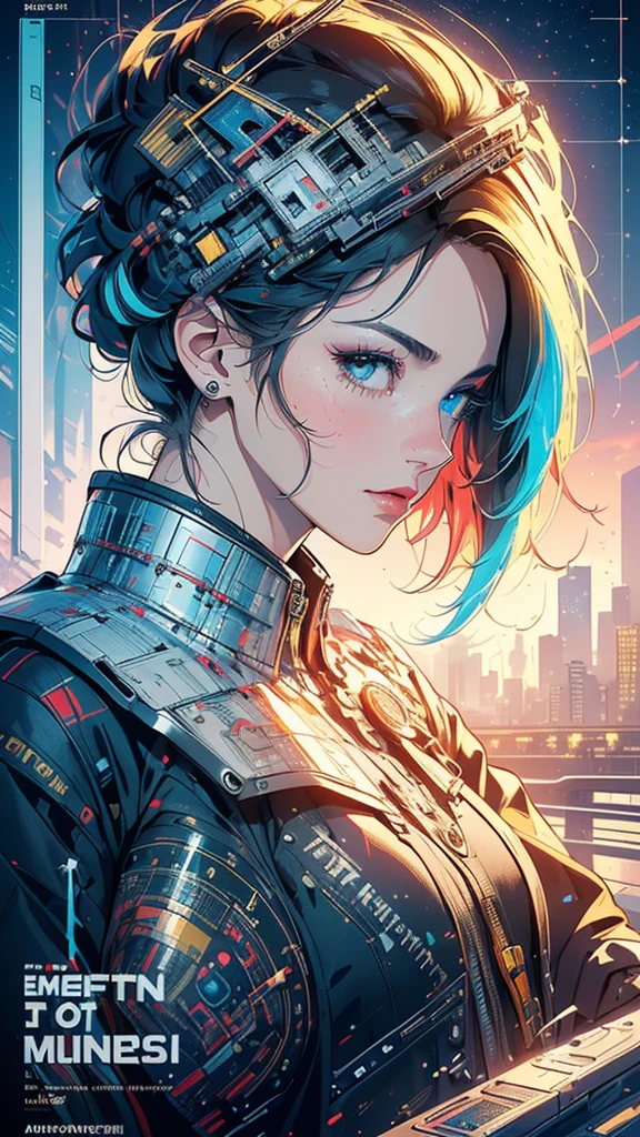 (((masterpiece, highest quality))),(((solo:1.2))),(((1girl:1.2))),32k wallpaper, very detailed, poster, vintage science fiction,(((((geometric cinematic movie poster))))), (bauhaus), shape,(((abstract))),(mid century modern),movie poster,(((((portfolio))))),(((((Close-up))))),(((((bust up))))),((((more various angle)))),(((highlight))),Vast landscape,((((heterochromia)))),(((complete. detailed face))),(((Extremely talented))),(((most complecated machine))),((Overall colorfully))(((text))),(((typography))),(((sentence))),(((Label))),(detailed movie poster),(((((most complicated machine))))),(((genius mechanic))),