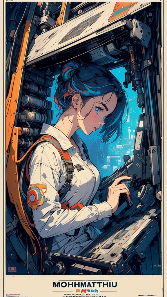 (((masterpiece, highest quality))),(((solo:1.2))),(((1girl:1.2))),32k wallpaper, very detailed, poster, vintage science fiction,(((((geometric cinematic movie poster))))), (bauhaus), shape,(((abstract))),(mid century modern),movie poster,(((((portfolio))))),(((((Close-up))))),(((((bust up))))),((((more various angle)))),(((highlight))),Vast landscape,((((heterochromia)))),(((complete. detailed face))),(((Extremely talented))),(((most complecated machine))),((Overall colorfully))(((text))),(((typography))),(((sentence))),(((Label))),(detailed movie poster),(((((most complicated machine))))),(((genius mechanic))),