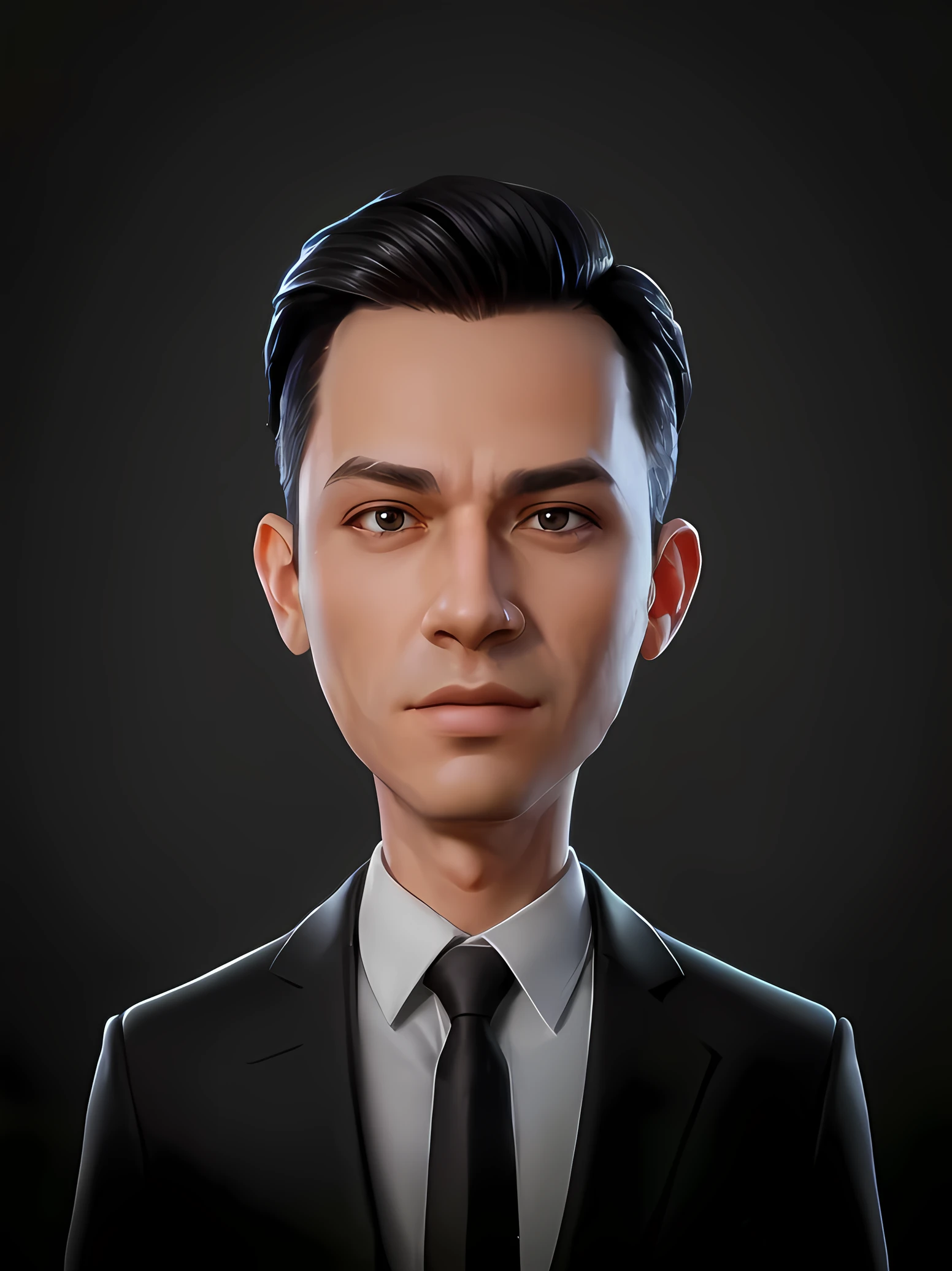 arafed image of a man in a suit and tie, stylized portrait formal pose, stylized portrait, character headshot portrait, detailed character portrait, stylized portrait h 0, for hire 3d artist, 3 d demo reel avatar, character concept portrait of me, highly detailed character, character art portrait, high quality portrait, realistically rendered face