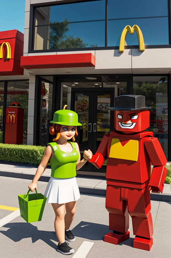 Roblox man hitting his female counterpart outside of mcdonalds