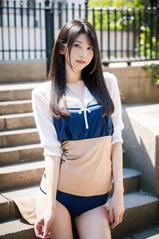 The face is definitely Amamiya Sora,Blue-based high-leg