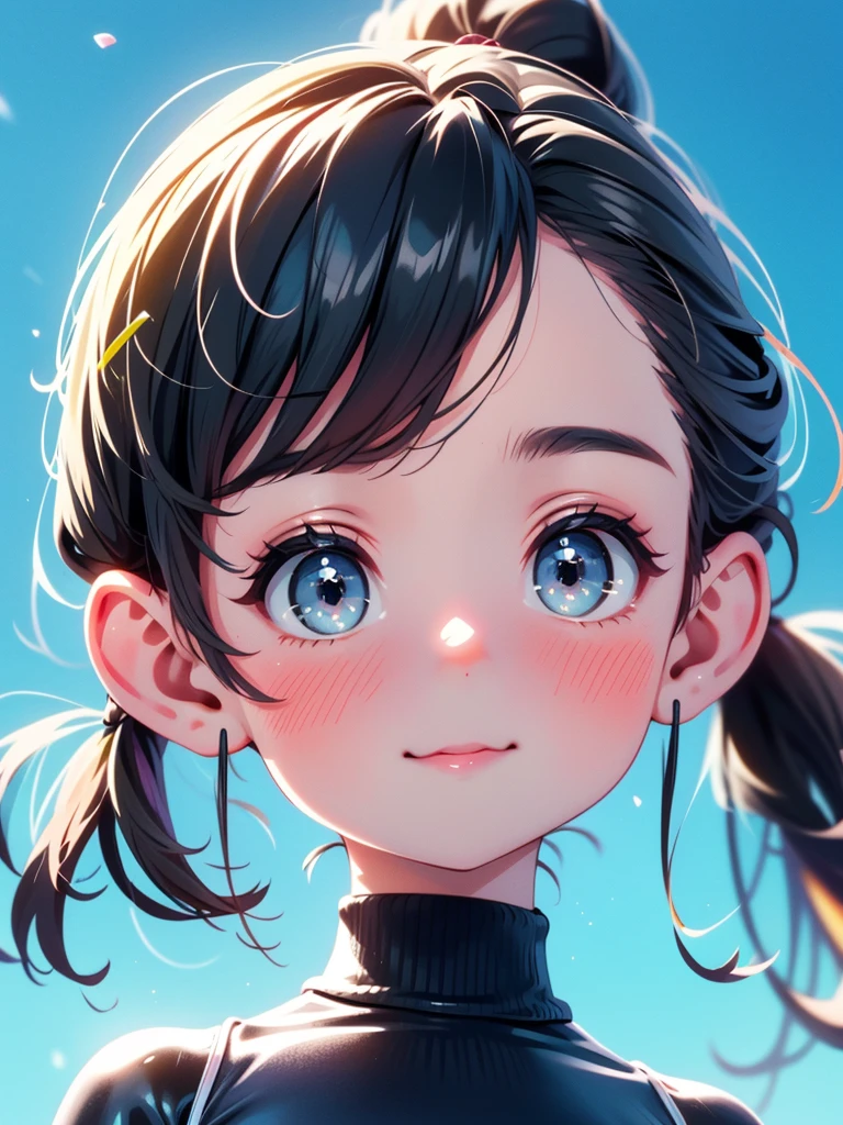 Highest quality、High resolution、Detailed Background、(Beautiful face in every detail:1.4)、Anatomically correct、(Detailed facial expressions)、(Fine grain:1.2)、Teenage Beauty、Cute hair colour、Braided Ponytail、Braided bob cut、Braided twin tails、Junior competitive swimmer, ((Turtleneck one-piece swimsuit)), Clear sapphire glass swimsuit, Small breasts、Perfect body line、Thick thighs、((Shooting from below)), Portrait, View your viewers, Poolside, Wet Skin, School swimming pool、 Gentle smile、Fun atmosphere、Cute gestures