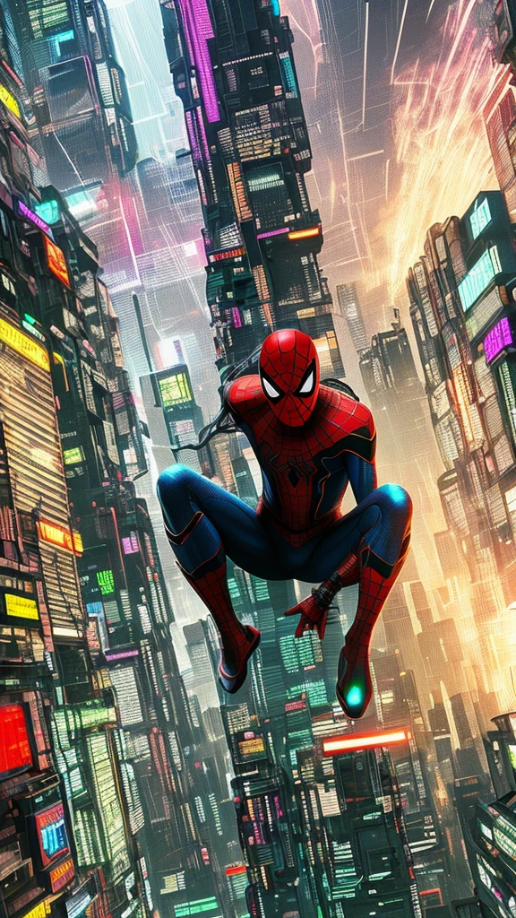 Spiderman cyberpunk