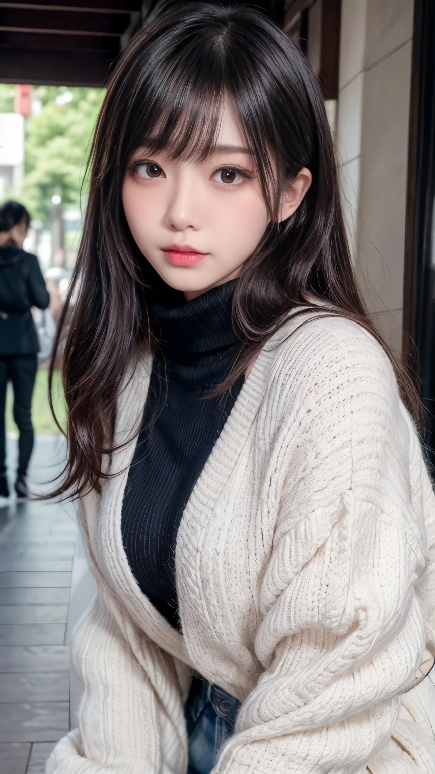 (最高qualityのディテール)、Realistic、8K Ultra HD、High resolution、(One Girl:1.2)、The 超detailedな、高qualityのテクスチャ、Intricate details、detailed、非常にdetailedなCG、高qualityの影、detailed 美しく繊細な顔、detailed 美しく繊細な目、Written boundary depth、Ray Tracing、20th generation、Cute K-Pop Girls、(The Face of Ulzan in Korea)、Thin face、(Urzan-6500-v1.1:0.6)、PurerosFace_v1、Glowing Eyes、Perfect body、 Viewer Display、(最高qualityのディテール:1.2)、Realistic、8K Ultra HD、High resolution、(One Girl:1.2)、The 超detailedな、高qualityのテクスチャ、Intricate details、detailed、非常にdetailedなCG、高qualityの影、detailed 美しく繊細な顔、detailed 美しく繊細な目、Written boundary depth、Ray Tracing、20th generation、Cute K-Pop Girls、(The Face of Ulzan in Korea)、Thin face、(Urzan-6500-v1.1:0.6)、cheek、Glossy Lips、、High resolution, Best image quality, 最高quality, Realistic, 超detailedな, Photo Real, 4K 8K Ultra HD Full Color RAW Photos, Fujifilm(Medium format), Hasselblad, Carl Zeiss, Incredible dynamic range photography(utility_art：Smooth-768:1.1),High resolution, High pixel count, 明確なdetailed, Clear images, Natural color reproduction, Noise Reduction, High fidelity, quality, Software Improvements, Upscaling, Optimized Algorithms, Professional-level retouching,

1. Oversized coat:

The coat is、Choose an oversized design that covers from shoulders to knees.。Color is classic navy or black、or warm khaki or beige, wait.、Choose colors that match the season。
2. Knitted sweater or turtleneck:

To protect yourself from the cold、Knitted sweater or turtleneckを選択してください。Match the texture and color of the knit to the coat.。
3. Wide leg pants:

For pants, Choose a wide-leg design、Combines ease of movement and style。Denim in dark tones or black trousers will look good.。
4. Knee-high boots:

What is included in an oversized coat、足首からふくらはぎまでカバーするKnee-high bootsとの組み合わせ。Boots are black or dark brown and chic.、Gives a stylish impression。
5. accessories:

Choose a simple gold or silver accessory、Add elegance to your outfit。for example、Long necklaces and large earrings are recommended.。
6. Handbags:

Handbags、Choose a color that matches the tone of your outfit.。Shoulder bags and tote bags are convenient and stylish。
7. Compensateと髪型:

Compensate, Choose natural colors that flatter your skin。Wavy Hair、By creating loose curls、Appeal to softness。