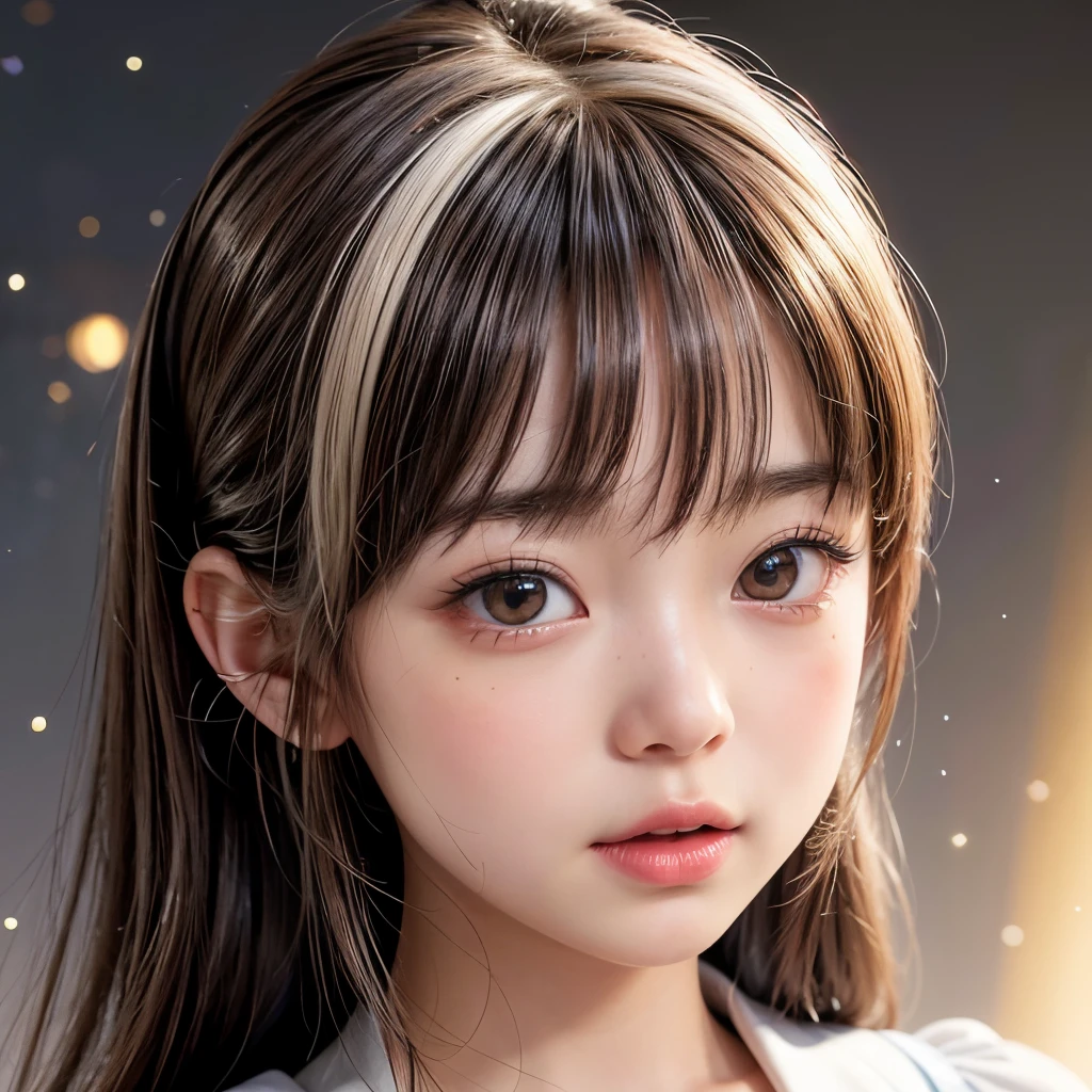 NSFW, 8k, High-level, absurd, masterpiece, best quality, primitive, very detailed CG, very detailed wallpaper, perfect lighting, Extremely detailed (((The personifying " Mio Imada " as a  Girl))), MysticSight, Tyndall effect, Tyndall scattering, Studio gray background with (many Dazzling RainbowColor particles BokeH:1.28), (RoundlyButts, ThighGap), (Exposed:0.4), (Assfocus with looking ahead), BREAK (NOGIZAKA face variations) Extremely Detailed very KAWAII face variations, perfect anatomy, Childish, captivating gaze, elaborate detailed Eyes with (sparkling highlights:1.28), long eyelashes、Glossy RED Lips with beautiful details, Coquettish tongue, Rosy cheeks, Radiant PearlSkin with clear transparency . { (Dynamic LifeLike expressions:1.4) | :d) }, (large eyes:-1) .