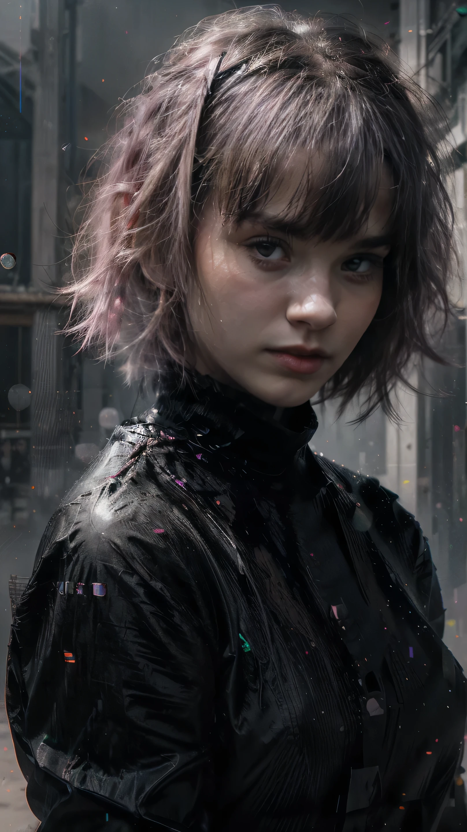 Create a Studio Ghibli style image, high quality, 8K Ultra HD, high detailed, masterpiece, A digital illustration of anime style, soft anime tones, Detailed illustration of many colorful soap bubbles falling from the sky on a beautiful woman, colorful colors, colorful woman, pink hair, blue eye, luminism, three dimensional effect, enhanced beauty, Albert Anker, Kyoto Animation, Greg Rutkowski, Artgerm, WLOP, Alphonse Beeple, luminism, 3d render, octane render, Isometric, by yukisakura, awesome full color,