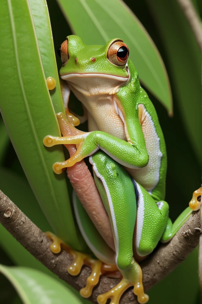 Penis-shaped tree frog
