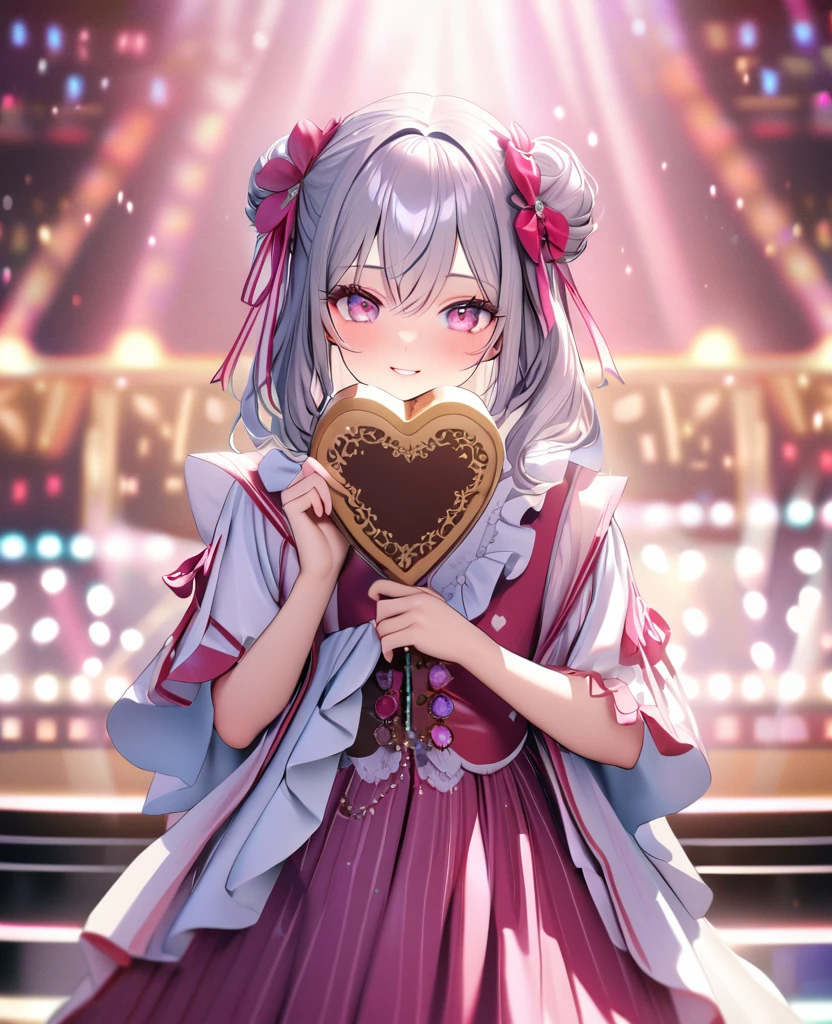happy cute anime , taking a big heart , love love background , sweety