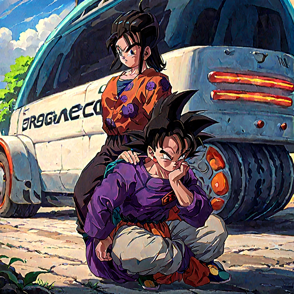 Goku and chichi from dragonball