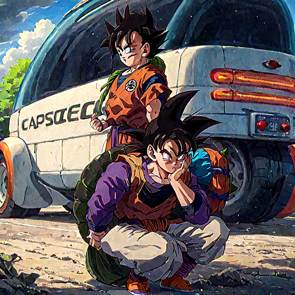 Goku and chichi from dragonball