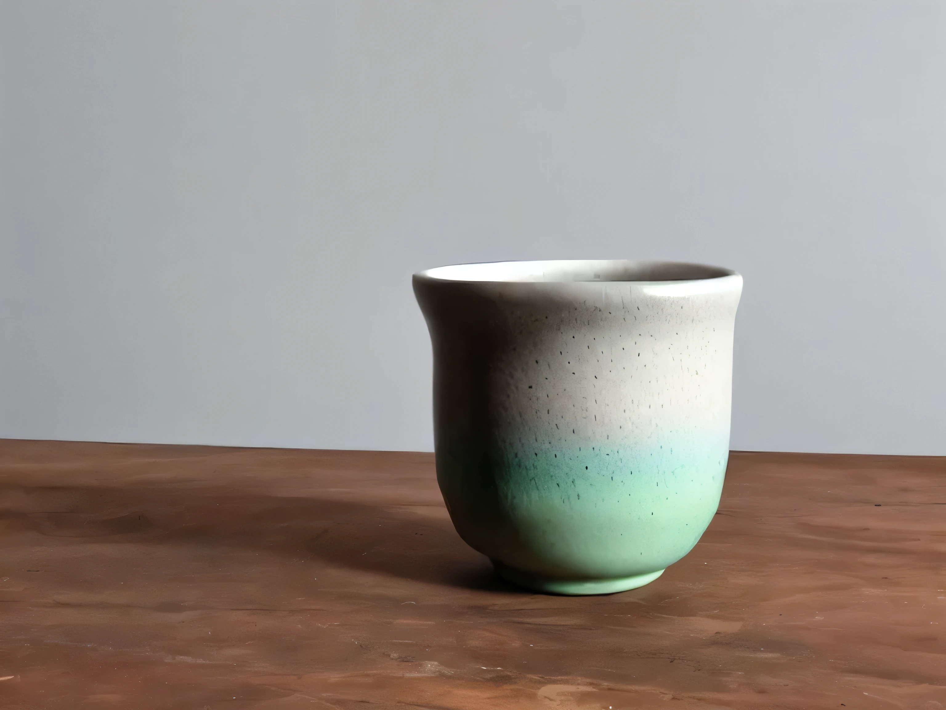 (Still),Colored glaze ceramics, containers,Vision,Lots of white space,(masterpiece), (best quality), Simple background, Rule of Thirds, (Still) Colored glaze ceramics, Backlight, real life, lifelike, actual, no humans, wood