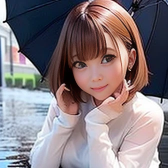 ((heavy rain:1.2))、(Holding a transparent umbrella with both hands)、(A girl crouching on the street)、A puddle spreads at my feet、T-Shirtini skirt、Bob Hair、Brown Hair、((Crying face:1.1))、Medium breast、(Beautiful face、Accurate Face、Anatomically correct limbs、Accurate 5-finger)、(Photorealistic quality、Highest quality、masterpiece、16K、Detailed Background)、