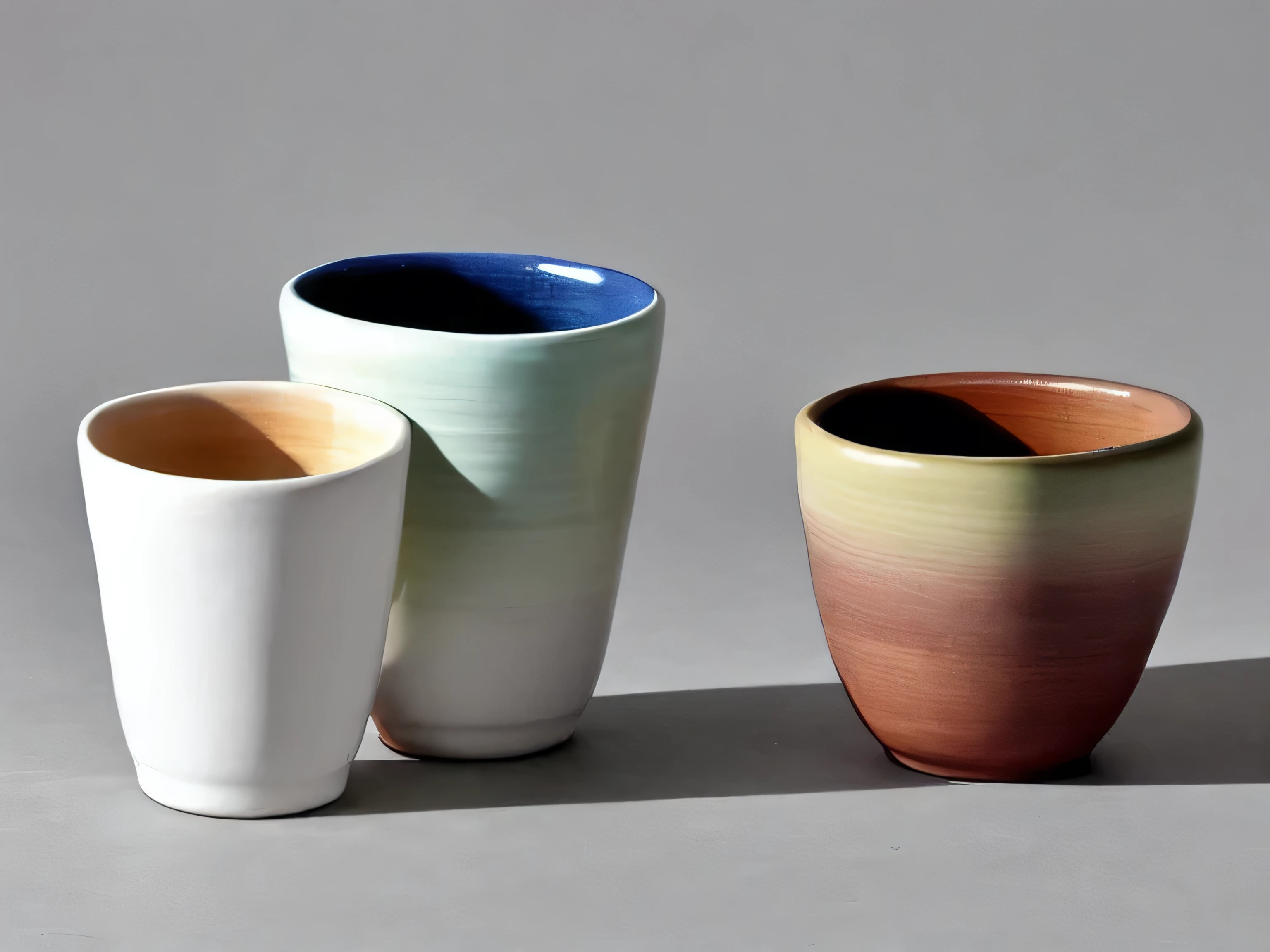 (Still),Colored glaze ceramics, containers,Vision,Lots of white space,(masterpiece), (best quality), Simple background, Rule of Thirds, (Still) Colored glaze ceramics, Backlight, real life, lifelike, actual, no humans, wood