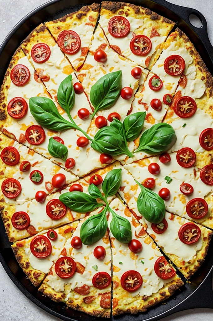 Cauliflower pizza cartoon image 