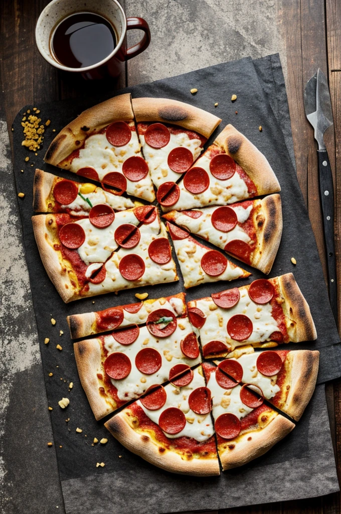 Cartoon of a pizza