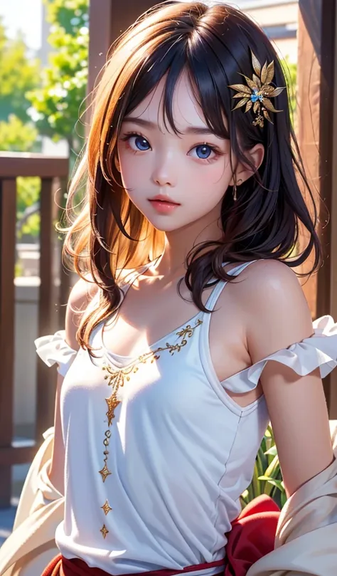 masterpiece, best quality, extremely detailed cg unity 8k wallpaper, (close-up of the upper body and head of a beautiful little ...