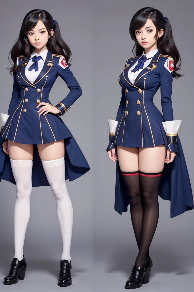 My hero academia girl, full body character sheet reference, girl traje de herói