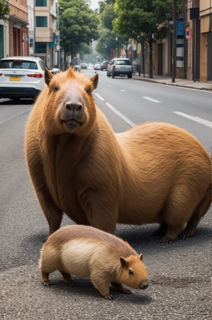 Asphalt capybaras