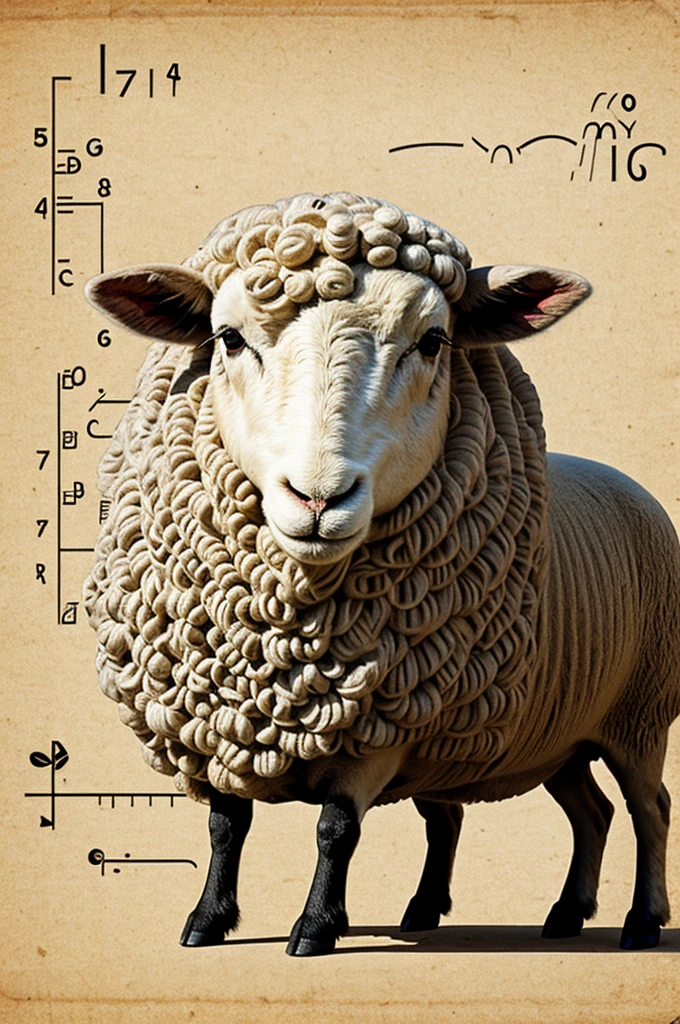 sheep with mathematical motifs