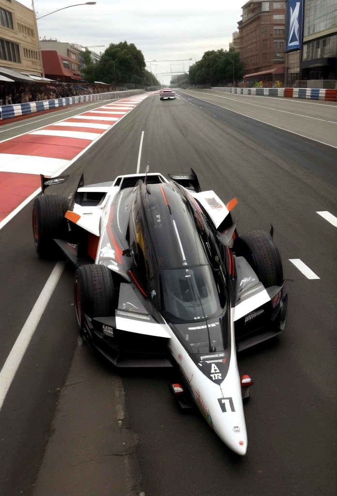 (auta resolution, best qualityer), 1 car, of racing, in town , at high speed