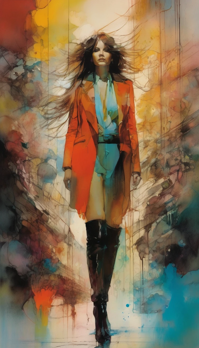 The world, Artwork inspired by Bill Sienkiewicz, vivid colors, intricate details, oil.