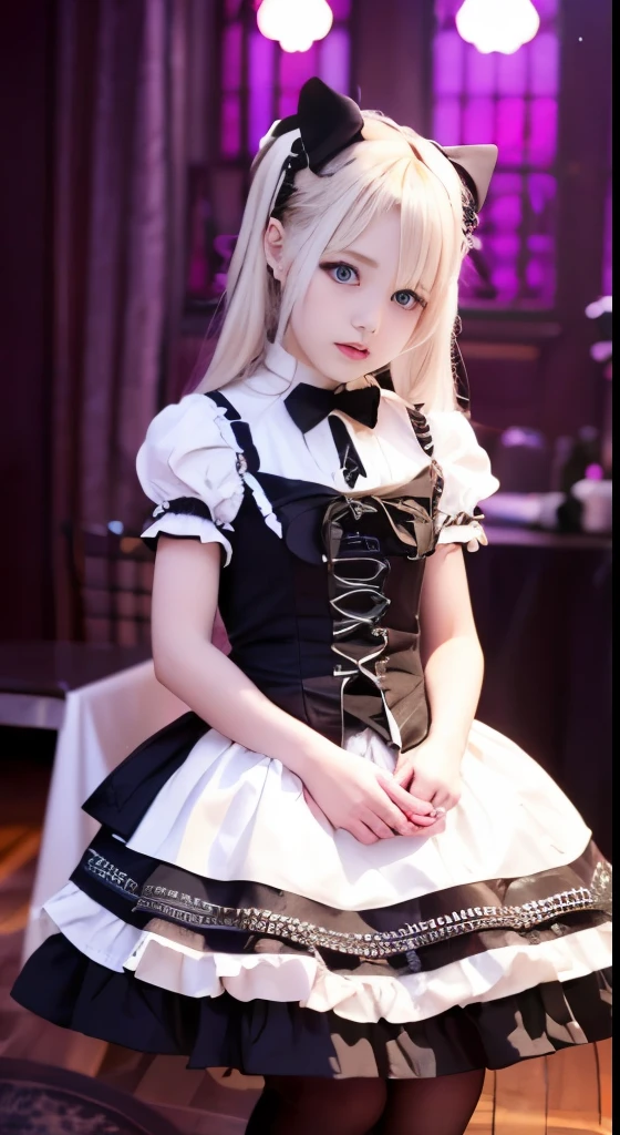 (Tabletop, Highest quality:1.2), 8K, 85mm, Official Art, RAW Photos, Absurd, Platinum Blonde Hair, (blue eyes, ta Fashion, Sweet LoliGothic, dress:1.2), Idol's face, Upper Body, beautiful girl, Gardeniass, Copenhagen, Short sleeve, grace, Sophisticated, Gardenia, View your viewers, Film Grain, chromatic aberration, Sharp focus, Face Light, Dynamic Lighting, Cinema Lighting, Detailed face, Bokeh Background