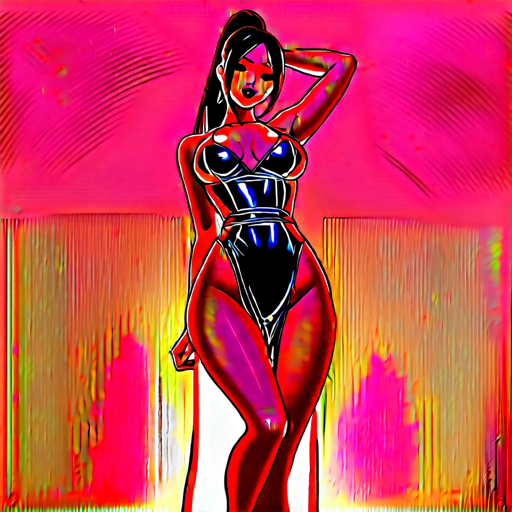 Idol Costumes、Dancing on stage、Waist-length hair tied in a high ponytail、Move the tick part to the side、Big breast beauty(Tall Woman, Slim figure, Firm breasts)、Estrus、Cowboy Shot、Front facing,Realistic photos、、NSFW、、From below、orgasm、