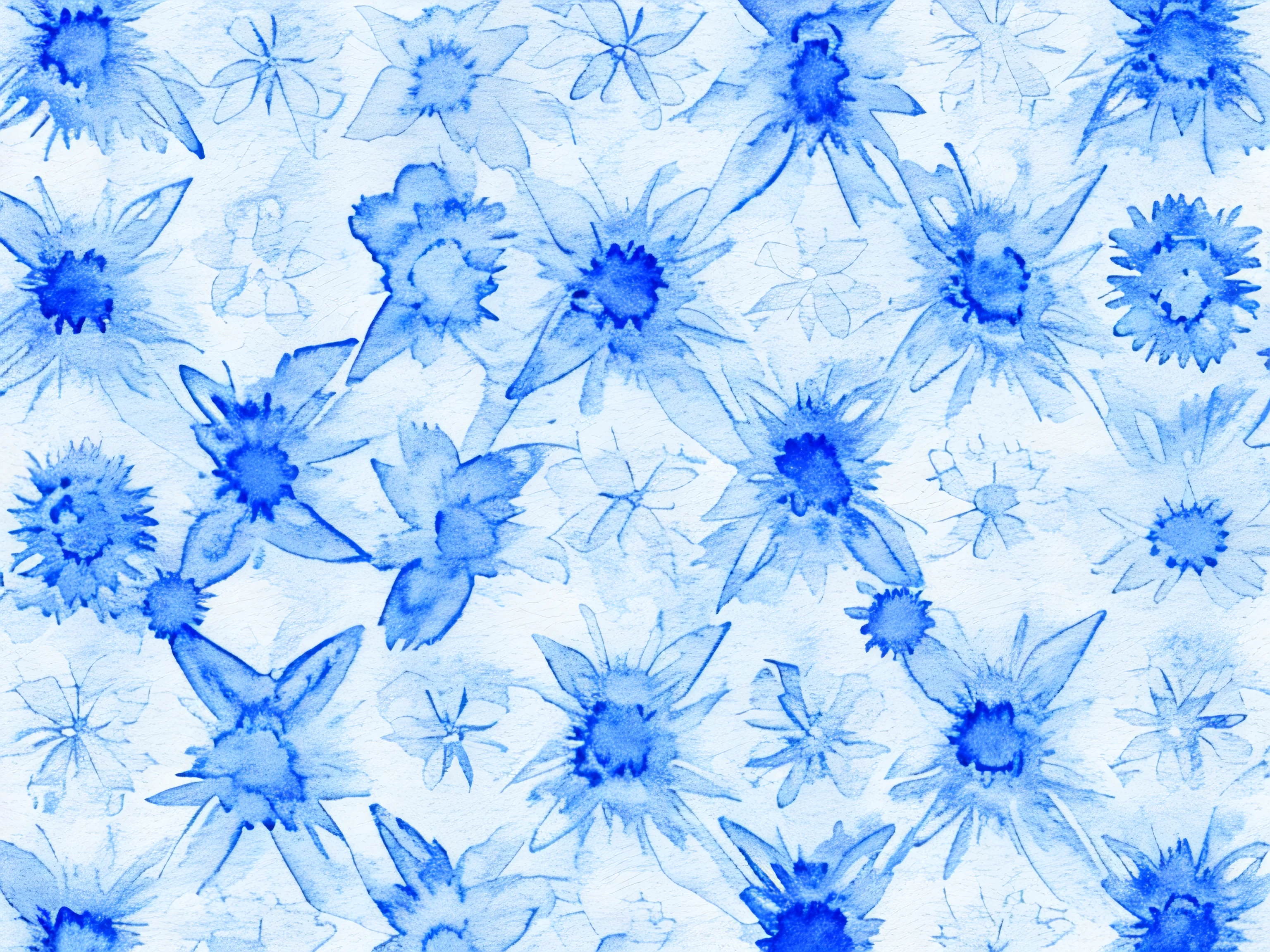 Vector japanese geometric seamless pattern background,  Watercolor vibration blue and white