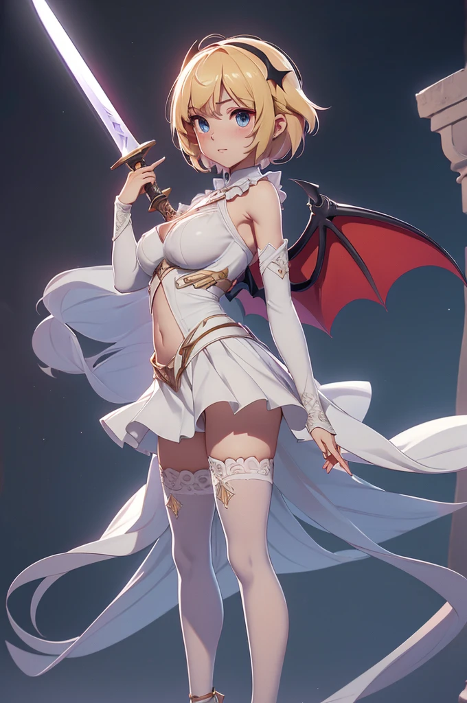 Mini leafa sword art online, (leafa sword art online), solo, ray tracing, 3D style, 3DMM, ((oses per photo)), ((oses ouch cada foto)), fully body,(Front view),(Costas Issue), (Emist on the left), show flat belly, (((oses per photo))),(very big breastsperfect ass, perfect and symmetrical eyes, (perfect handuturistic sword in hand)), ((short hair)),white clothing with textured edges, skin fair, luouchas detalhadas, White thigh-high tights with trim, ouchestido aberto ouch "ouch", Waist slender, big legs, low water, Show legs to the top of the waist, ,((top with rip in the middle)),ultra realistic skin, realistic human eyes,ultra realistic skin,super sensual suit,(faixas ouch torno dos seios), colorfully,top with ruffles,(pubis with a lot of volume),(extrouchamente sensual),(very sensual),(red and black thouche),(((giant bat wings))),with bat wings,love the league,(meia calca de renda ouch um dos lados),(meia calca de renda ouch um dos lados), red lines drawn over the legs,(((sensuality)))