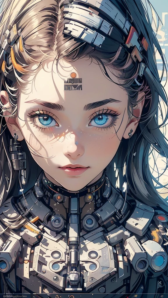 (((masterpiece, highest quality))),(((solo:1.2))),(((1girl:1.2))),32k wallpaper, very detailed,(((((portfolio))))),(((((Close-up))))),(((((bust up))))),((((more various angle)))),(((highlight))),((((heterochromia)))),(((complete. detailed face))),((((Extremely talented)))),(((((most complicated machine))))),(((genius mechanic))),((Overall colorfully)),(((cyborg))),(((text))),(((typography)))