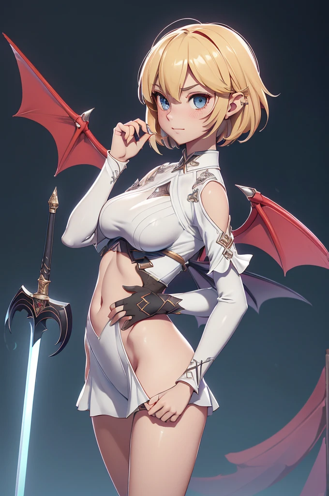 Mini leafa sword art online, (leafa sword art online), solo, ray tracing, 3D style, 3DMM, ((oses per photo)), ((oses ouch cada foto)), fully body,(Front view),(Costas Issue), (Emist on the left), show flat belly, (((oses per photo))),(very big breastsperfect ass, perfect and symmetrical eyes, (perfect handuturistic sword in hand)), ((short hair)),white clothing with textured edges, skin fair, luouchas detalhadas, White thigh-high tights with trim, ouchestido aberto ouch "ouch", Waist slender, big legs, low water, Show legs to the top of the waist, ,((top with rip in the middle)),ultra realistic skin, realistic human eyes,ultra realistic skin,super sensual suit,(faixas ouch torno dos seios), colorfully,top with ruffles,(pubis with a lot of volume),(extrouchamente sensual),(very sensual),(red and black thouche),(((giant bat wings))),with bat wings,love the league,(meia calca de renda ouch um dos lados),(meia calca de renda ouch um dos lados), red lines drawn over the legs,(((sensuality)))