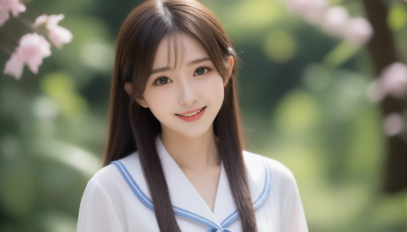 8K, Ultra-high resolution, Highest quality, masterpiece, 三分割法によるphotograph,Surreal, photograph, 1 girl, (16 years old:1.3), pretty girl, Cute face, Beautiful eyes in every detail, 細かくdetailedに,masterpiece,, One Girl:1.2, Japan Female Announcer,whole body,Young Wife,Pale pink collared shirt,Country Road,Looking up at the sky,profile,Pencil Skirt、Full of cleanliness,A carefree smile,Healing the heart,Semi-long layered hair,Looking at the audience、beauty,Long neck、Laugh a little、Please close your mouth and laugh、(((Ideal body type))),A-cup small breasts :2,、Portraiture:2、Perfect Anatomy、鮮明なdetailed、detailed、Surreal、Light and shadow,Strong light