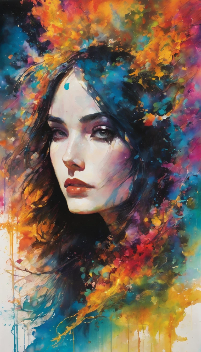 The world, Artwork inspired by Bill Sienkiewicz, vivid colors, intricate details, oil.