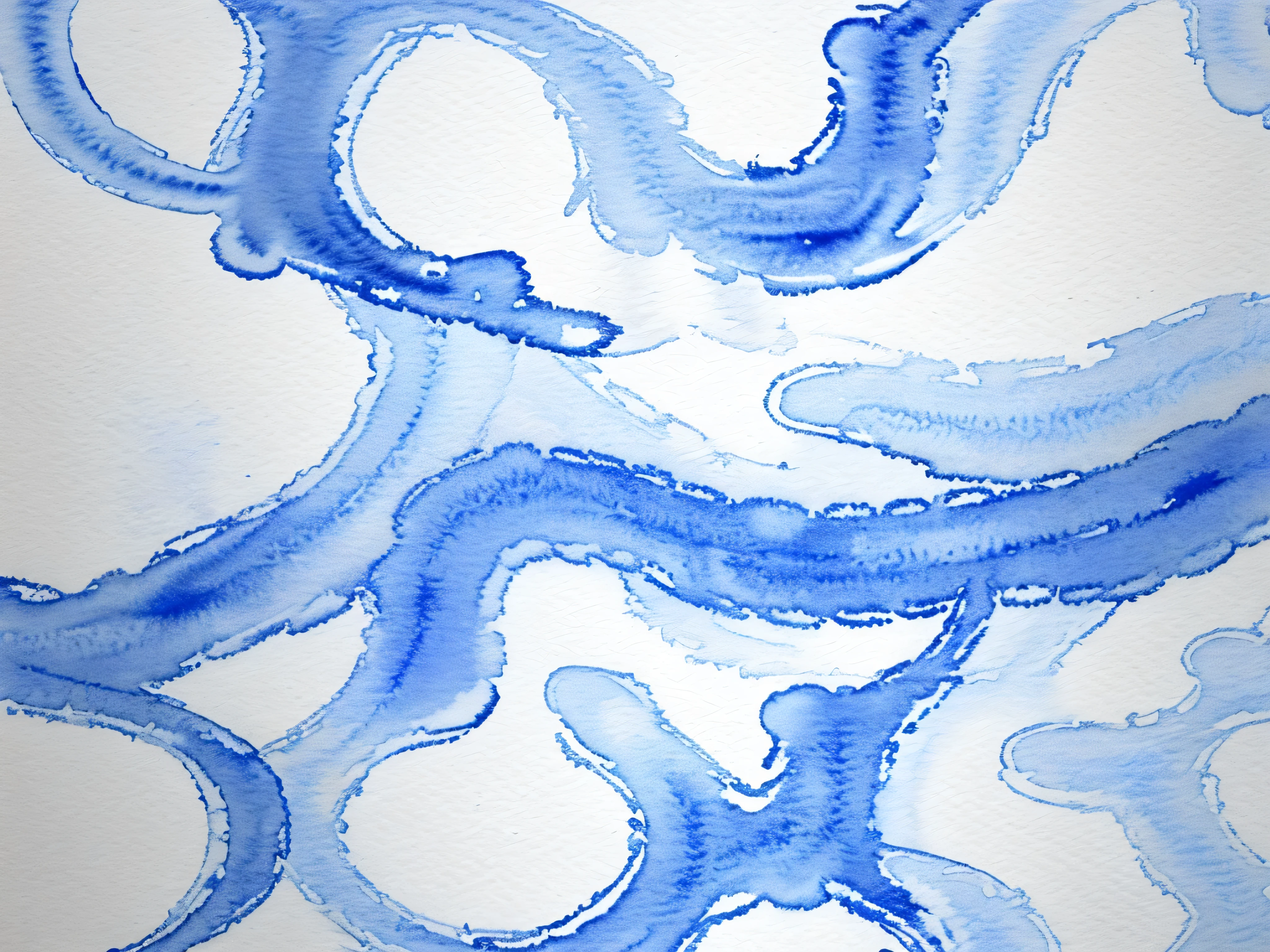 Vector japanese geometric seamless pattern background, Watercolor vibration blue and white
