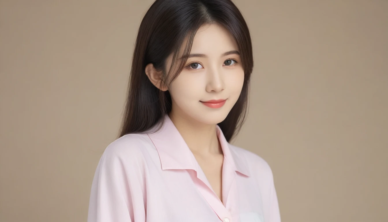 8K, Ultra-high resolution, Highest quality, masterpiece, 三分割法によるphotograph,Surreal, photograph, 1 girl, (16 years old:1.3), pretty girl, Cute face, Beautiful eyes in every detail, 細かくdetailedに,masterpiece,, One Girl:1.2, Japan Female Announcer,whole body,Young Wife,Pale pink collared shirt,Country Road,Looking up at the sky,profile,Pencil Skirt、Full of cleanliness,A carefree smile,Healing the heart,Semi-long layered hair,Looking at the audience、beauty,Long neck、Laugh a little、Please close your mouth and laugh、(((Ideal body type))),A-cup small breasts :2,、Portraiture:2、Perfect Anatomy、鮮明なdetailed、detailed、Surreal、Light and shadow,Strong light