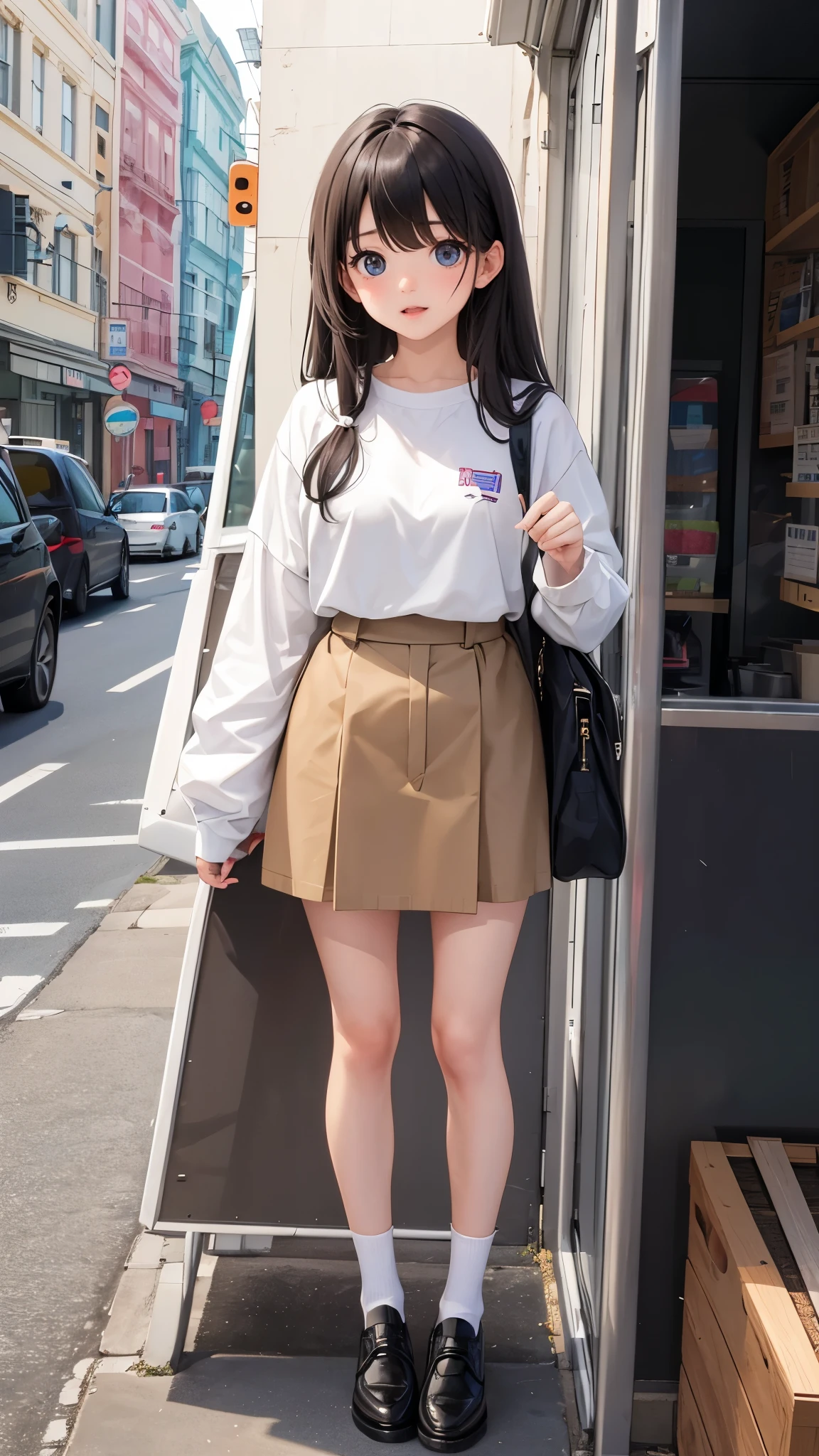 very cute、girl、、Standing posture、whole body